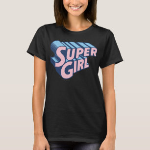 Supergirl Pink und Blue Logo T-Shirt