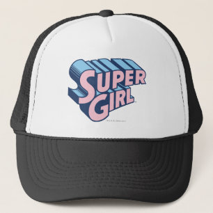Supergirl Pink und Blue Logo Truckerkappe
