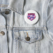 Supergirl Pink und Lila Grunge Logo Button (Beispiel)