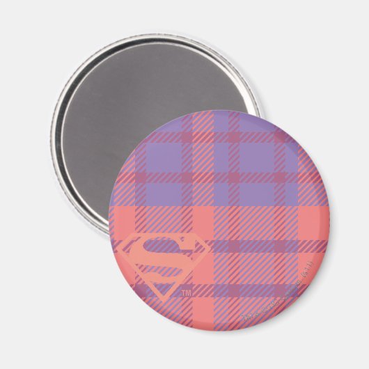 Supergirl Pink und Lila Muster Magnet (Vorderseite/Rückseite)