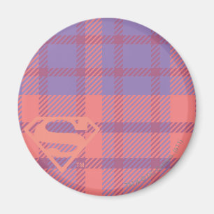 Supergirl Pink und Lila Muster Magnet