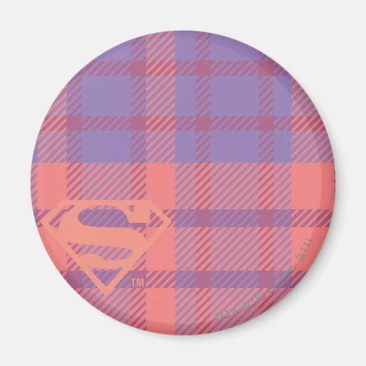 Supergirl Pink und Lila Muster Magnet (Vorne)