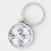 Supergirl Pink und Lila Muster Schlüsselanhänger (Vorne)