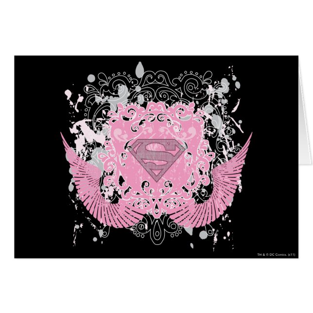 Supergirl Pink Winged Design (Vorderseite (Horizontal))