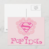 Supergirl Pop Idol Postkarte (Vorne/Hinten)