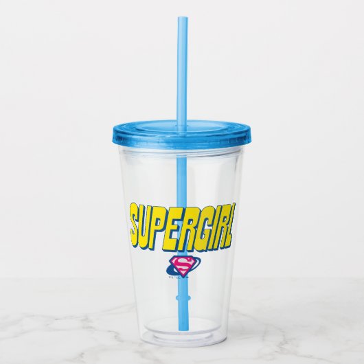 Supergirl Pop-Logo Acryltrinkbecher (Vorderseite)