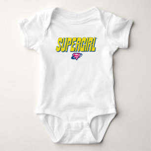 Supergirl Pop-Logo Baby Strampler