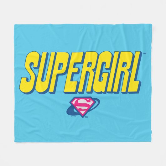 Supergirl Pop Logo Fleecedecke (Vorderseite (Horizontal))