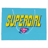 Supergirl Pop-Logo Große Geschenktüte (Rückseite)