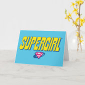 Supergirl Pop Logo Karte (Gelbe Blume)