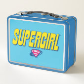 Supergirl Pop-Logo Metall Brotdose (Rückseite)