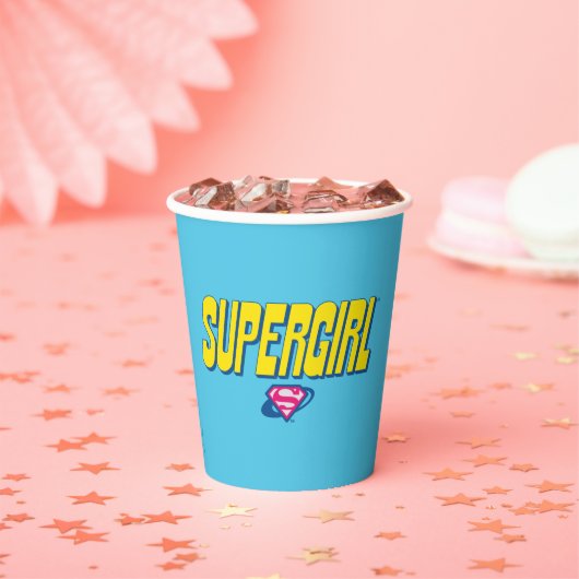 Supergirl Pop-Logo Pappbecher (Insitu)
