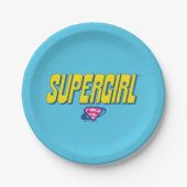 Supergirl Pop Logo Pappteller (Vorderseite)