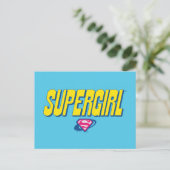 Supergirl Pop Logo Postkarte (Stehend Vorderseite)