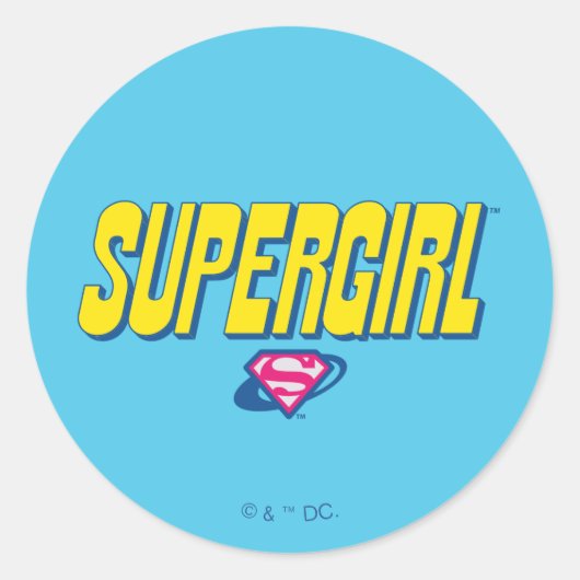 Supergirl Pop Logo Runder Aufkleber (Vorderseite)