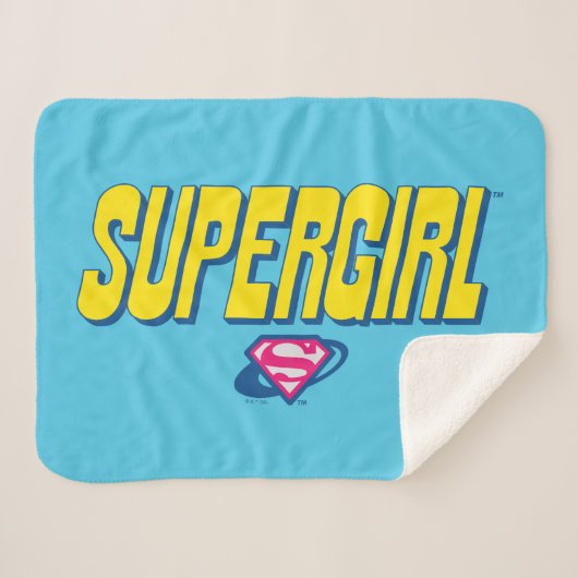 Supergirl Pop-Logo Sherpadecke (Vorderseite (Horizontal))