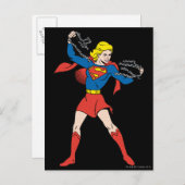 Supergirl-Pose 10 Postkarte (Vorne/Hinten)