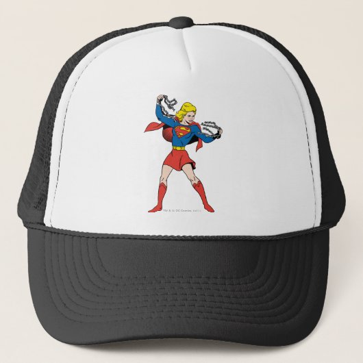 Supergirl-Pose 10 Truckerkappe (Vorderseite)