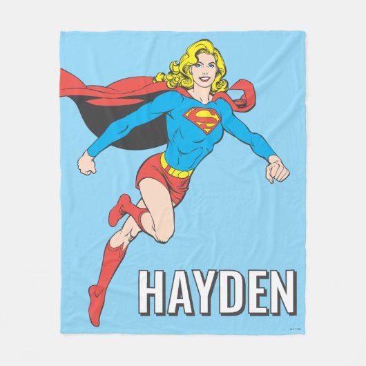Supergirl Pose 1 Fleecedecke (Vorderseite)