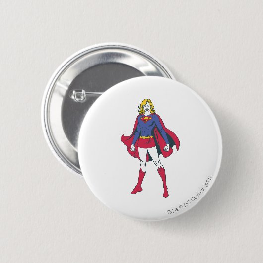 Supergirl-Pose 2 Button (Vorne & Hinten)