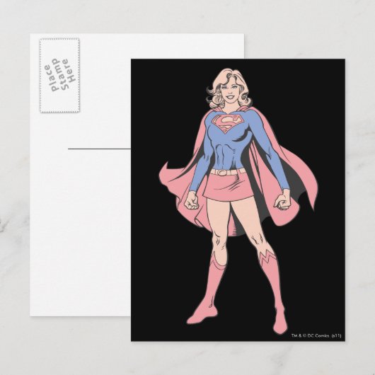 Supergirl-Pose 3 Postkarte (Vorne/Hinten)