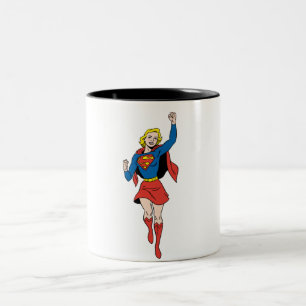 Supergirl-Pose 4 Zweifarbige Tasse