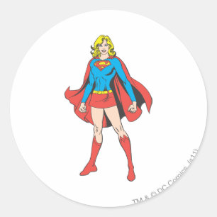 Supergirl-Pose 5 Runder Aufkleber
