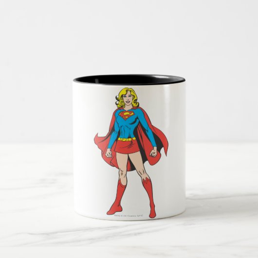 Supergirl Pose 5 Zweifarbige Tasse (Mittel)