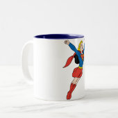 Supergirl-Pose 6 Zweifarbige Tasse (Vorderseite Links)