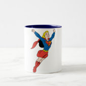 Supergirl-Pose 6 Zweifarbige Tasse (Mittel)