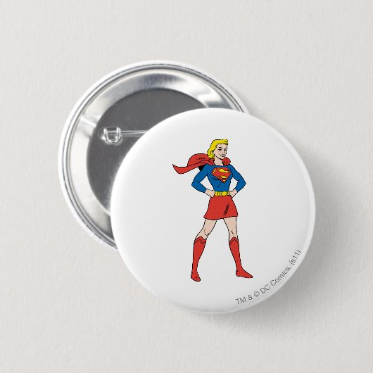 Supergirl-Pose 7 Button (Vorne & Hinten)