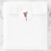 Supergirl-Pose 8 Runder Aufkleber (Tasche)