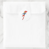 Supergirl-Pose 8 Runder Aufkleber (Tasche)