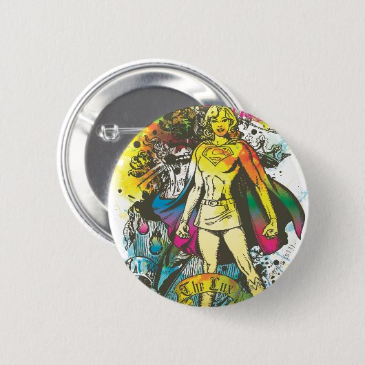 Supergirl-Pose Button (Vorne & Hinten)