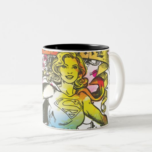 Supergirl-Power Zweifarbige Tasse (VorderseiteRechts)