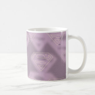Supergirl Purple Halftone Logo Kaffeetasse