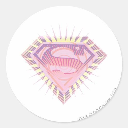 Supergirl Rad Logo Runder Aufkleber (Vorderseite)