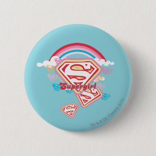Supergirl Rainbow Button