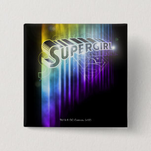 Supergirl Rainbow Button