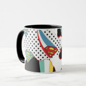 Supergirl Rainbow Cloud Pattern Tasse (Vorderseite Links)