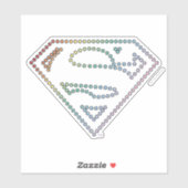 Supergirl-Rainbow-Kontur-Logo Aufkleber (Blatt)