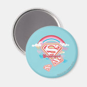 Supergirl Rainbow Magnet (Vorderseite/Rückseite)