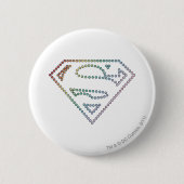 Supergirl Rainbow Outline Logo Button (Vorderseite)