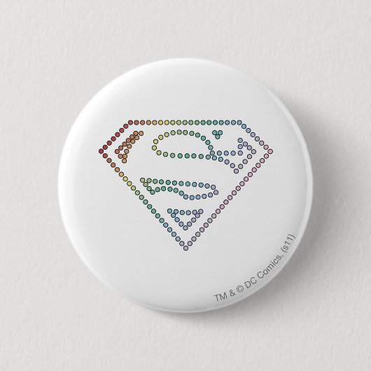 Supergirl Rainbow Outline Logo Button (Vorderseite)