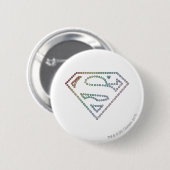 Supergirl Rainbow Outline Logo Button (Vorne & Hinten)