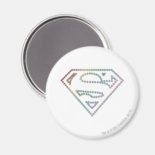 Supergirl Rainbow Outline Logo Magnet (Vorderseite/Rückseite)