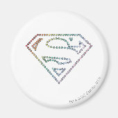 Supergirl Rainbow Outline Logo Magnet (Vorne)