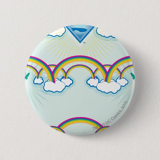 Supergirl Rainbow Pattern Button (Vorderseite)