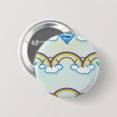 Supergirl Rainbow Pattern Button (Vorne & Hinten)