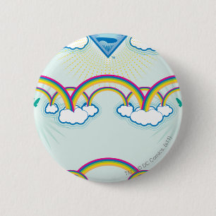 Supergirl Rainbow Pattern Button